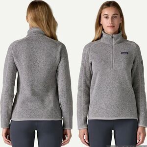 NWOT Patagonia Better Sweater 1/4 Zip Pullover Gray Fleece Sizes M